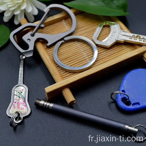 Titanium GR2 CLIE CLAY SPART KEY RING